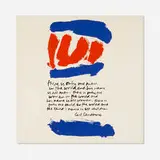 commission (one man one woman) by Corita Kent, 1976, screenprint in colors, sold Nov 2021