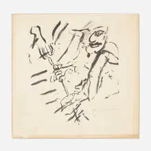 Untitled by Willem de Kooning, c. 1974, lithograph, sold Oct 2021