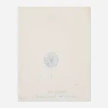 Study for Dandelion sculpture by Harry Bertoia, c. 1970, ink on paper, sold Oct 2021