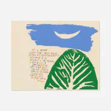 thoreau by Corita Kent, 1971, screenprint in colors, sold Oct 2021