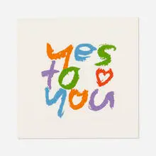 yes to you by Corita Kent, 1979, screenprint in colors, sold Oct 2021