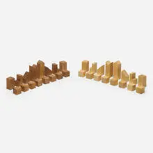 F. Lanier Graham, Chess set, 1966, walnut, korina