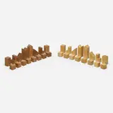 F. Lanier Graham, Chess set, 1966, walnut, korina