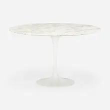 Tulip dining table, model 173M by Eero Saarinen, marble, painted cast aluminum, lacquered wood, sold Oct 2021