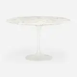Tulip dining table, model 173M by Eero Saarinen, marble, painted cast aluminum, lacquered wood, sold Oct 2021