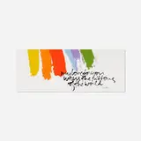 ribbons of the world by Corita Kent, 1978, screenprint in colors, sold Oct 2021