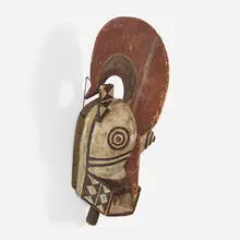 Bwa, Kobiay (rooster) mask, carved and painted wood