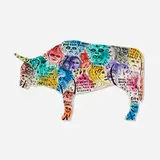 Howard Finster, Untitled (Bull), 1989, enamel and marker on wood