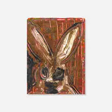 Untitled by Hunt Slonem, c. 2000, oil on cardboard, sold Oct 2021