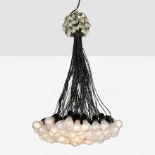Rody Graumans, 85 Lamps chandelier, 1993, plastic-coated wire, light bulbs