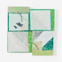 Cordy Ryman, Green Wire Revisited, 2011, acrylic, enamel, wire on wood