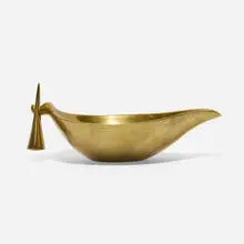 Ashtray with tamper by Carl Auböck, c. 1947, brass, sold Oct 2021