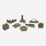 Constantin & Laurene Boym, Buildings of Disaster, collection of eight, 1998-2008, cast resin