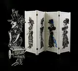 Antonis Kyriakoulis, Untitled, screenprint and oil on canvas