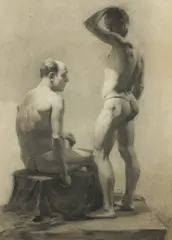 Boris Nakhalov, Untitled, charcoal 70 x 50cm