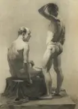 Boris Nakhalov, Untitled, charcoal 70 x 50cm