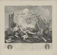 Untitled by William Hogarth, framed This was Hogarth's final engraving, sold Feb 2022