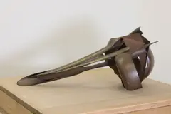 Bryan Kneale, Untitled, a pierced bronze abstract sculpture
