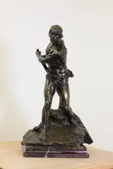 Gustave Colin, Untitled, on a rouge marble stand