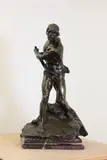 Gustave Colin, Untitled, on a rouge marble stand
