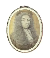 Untitled by Thomas Forster, in a brown coat and white stock pencil, sold Dec 2021