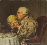 Adolphe-Henri Dubasty, Untitled, oil on panel 13 x 13.3cm