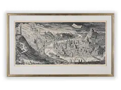 Cyril Bouda, A View of Prague, 1948, Drypoint on paper