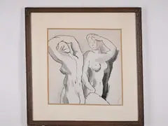 Karel Svolinský, Double Nude, First half of 20th century, Ink and wash drawing, paper