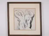 Karel Svolinský, Double Nude, First half of 20th century, Ink and wash drawing, paper