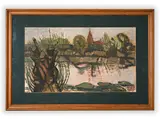 Vilém Plocek, Willow by the Pond, 1948, Tempera, paper