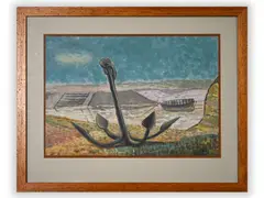 Vilém Plocek, Anchor, Second half of the 20th century, Tempera, paper