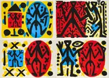 A. R. Penck, Lustgarten, 1993, Jeweils: Farbserigrafie auf Bütten