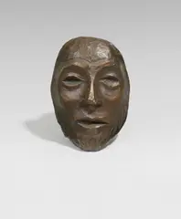 Christusmaske V by Ernst Barlach, 1931 (Entwurf). Guss: 1960er/70er, Bronze, braun patiniert, sold Nov 2024