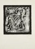 Aus: Les Essències de la terra by Joan Miró, 1968, Lithografie auf Perlmutter-Japan, sold Jan 2025
