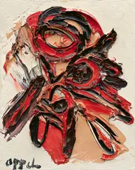 Oiseau Fleur by Karel Appel, Öl auf Leinwand, sold Nov 2024