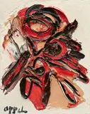 Karel Appel, Oiseau Fleur, Öl auf Leinwand