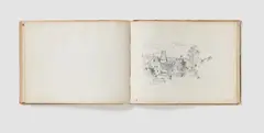 Karl Buchholz, Skizzenbuch, 43 Seiten, Vor 1872, Bleistift auf beigem Papier