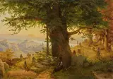 Deutsche Schule, Der Friedhof am Berg, 1836, Öl auf Leinwand