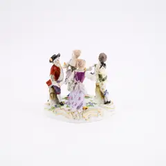 Gruppe Kinderreigen by Meissen, 20. Jh, Porzellan, farbig staffiert, gold dekoriert, sold May 2025