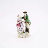 Galantes Liebespaar mit Vogel by Meissen, 20.Jh, Porzellan, farbig staffiert, gold dekoriert, sold May 2025