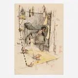 William T. Wiley, Mr. Unnatural at Your Surface, 1976, lithograph in colors