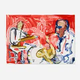 Romare Bearden, Out Chorus (Rhythm Section) (from the Jazz Series), 1979, lithograph in colors on Arches