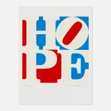 Robert Indiana, Hope, 2008, screenprint in colors on Coventry