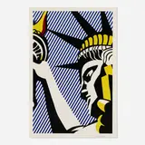 Roy Lichtenstein, I Love Liberty poster, 1982, offset lithograph in colors on 80# Quintessence dull coated cover stock