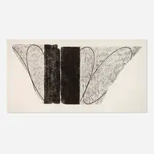 Robert Mangold, Untitled (Large Fragment) (Black and White State), 1999-2001, lithograph on Arches Cover White