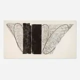 Robert Mangold, Untitled (Large Fragment) (Black and White State), 1999-2001, lithograph on Arches Cover White