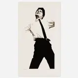 Robert Longo, Jules (from the Men in the Cities series), 1982-83, lithograph in colors with embossing on Arches
