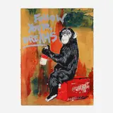 Thierry Guetta, Iconic (Unique), 2023, screenprint in colors and mixed media on paper