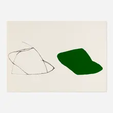 Joel Shapiro, Untitled (Double Green), 1980, lithograph in colors