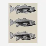 Fish by Andy Warhol, 1983, screenprint in colors on wallpaper, sold Apr 2023